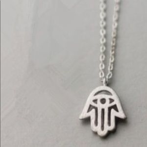 NEW Silver Toned Hamsa Dainty Necklace